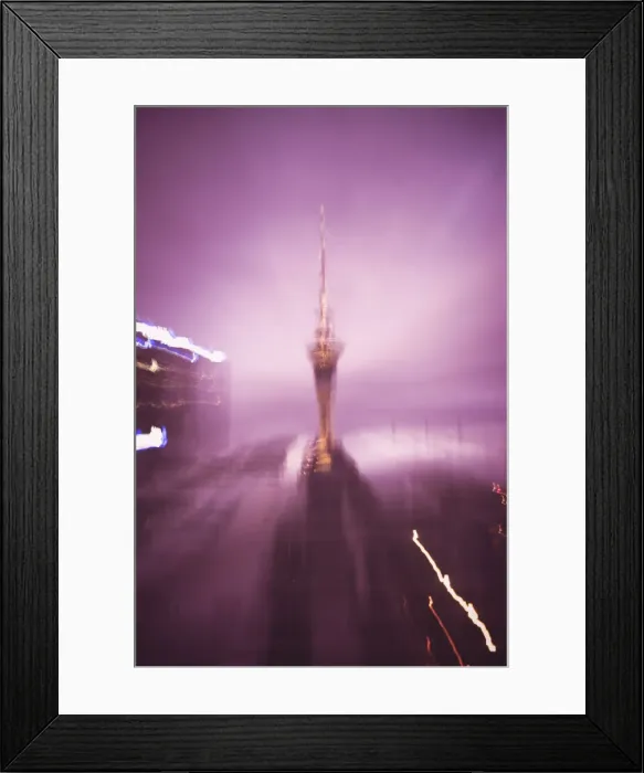 Framed Print : architecture, auckland, blurred motion, building, cityscape, cloud, color image, copy space