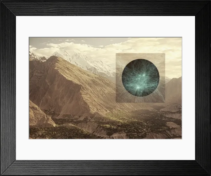 Framed Print : beauty in nature, circle, color image, computer graphic, concept, copy space, day