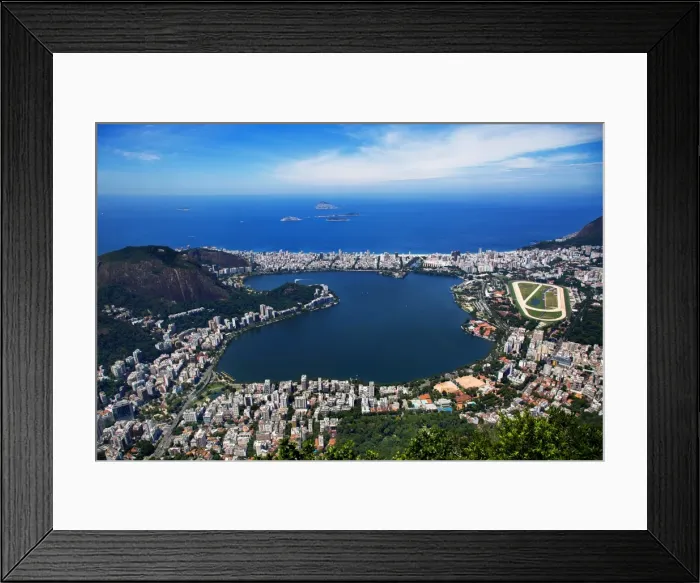 Framed Print : Aerial View of Rio de Janeiro From Sugarloaf Mountain, Brazil, South America