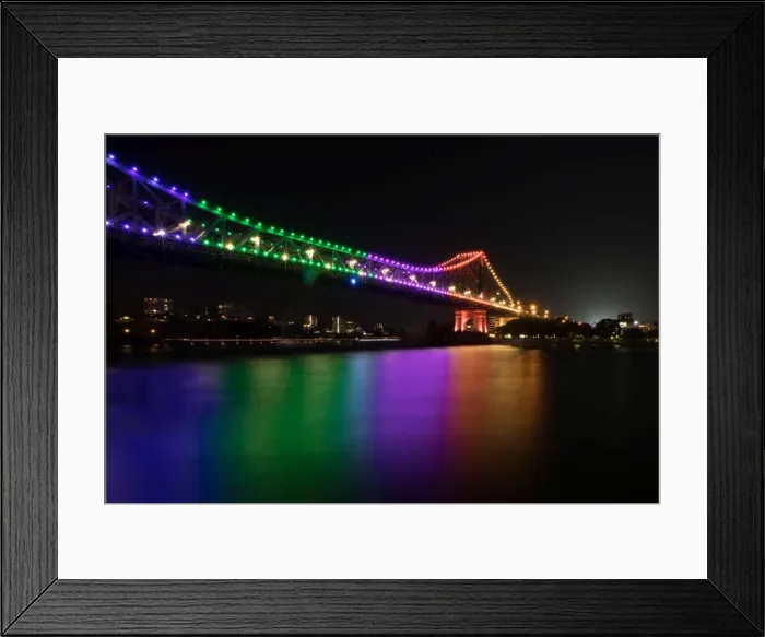 Framed Print : Brisbane by night