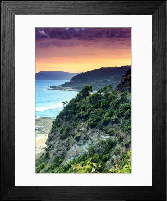 Framed Print : A road trough the nature, great ocean road, Victoria, Australia, South Pacific
