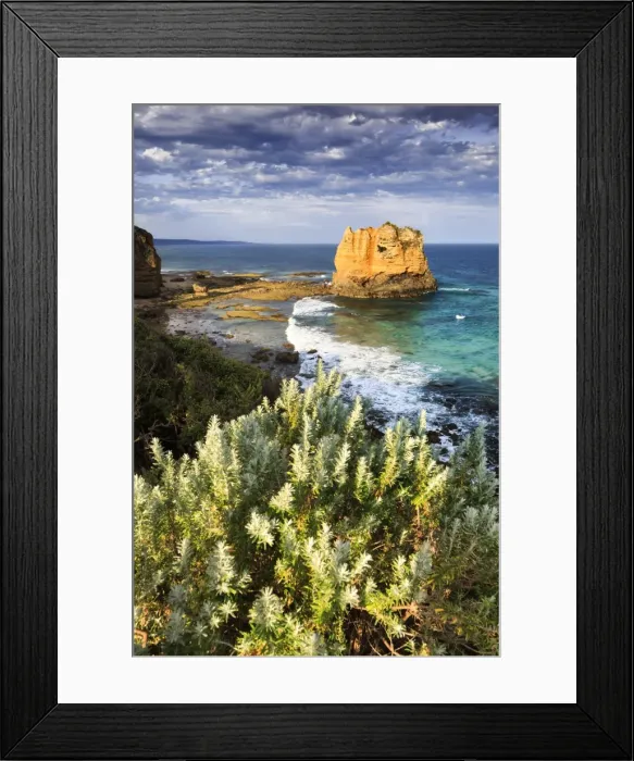 Framed Print : Spectacular rocks formation in the Ocean at Aireys inlet, Great Ocean Road, Victoria, Australia