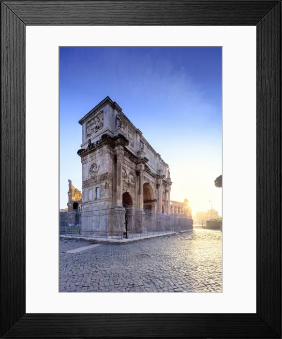 Framed Print : Rome, sun rising in Roman Forum