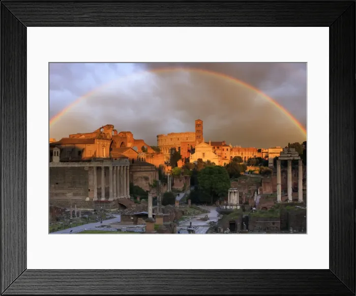 Framed Print : Rome, Roman Forum at sunset