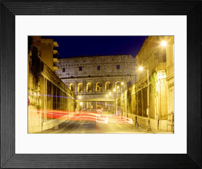 Framed Print : Rome, Colosseum by night