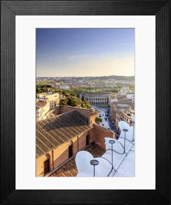 Framed Print : Rome, view at sunset