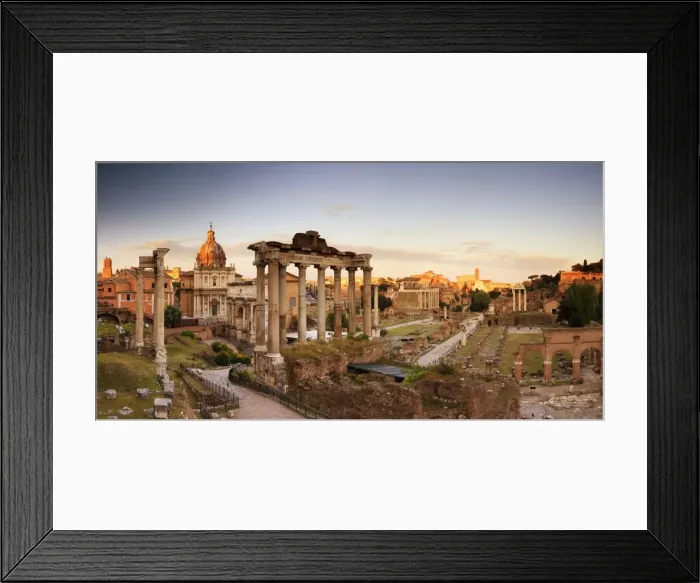 Framed Print : Rome, Colosseum and Romand Forum