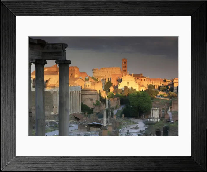 Framed Print : Rome, Colosseum and Romand Forum