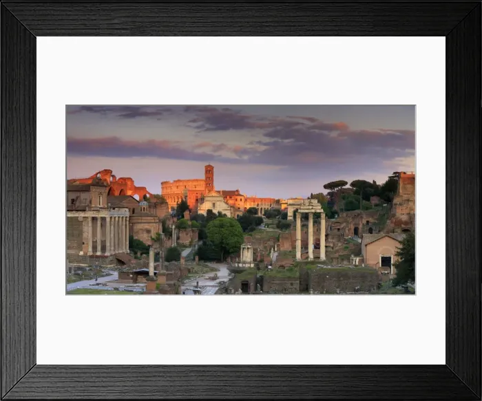 Framed Print : Rome, Colosseum and Romand Forum