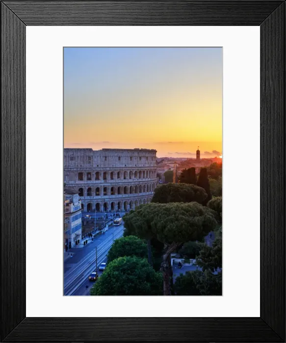 Framed Print : Rome, Colosseum at sunset