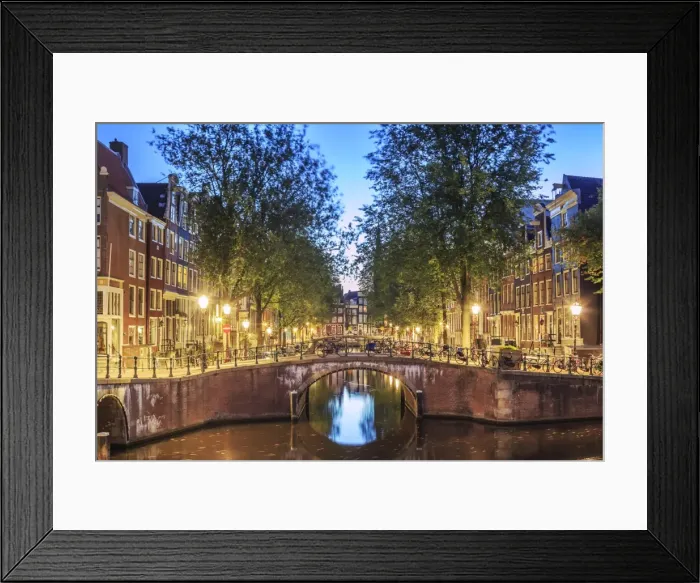 Framed Print : Typical houses along the canals, Amsterdam Framed Print : Typical houses along the canals, Amsterdam