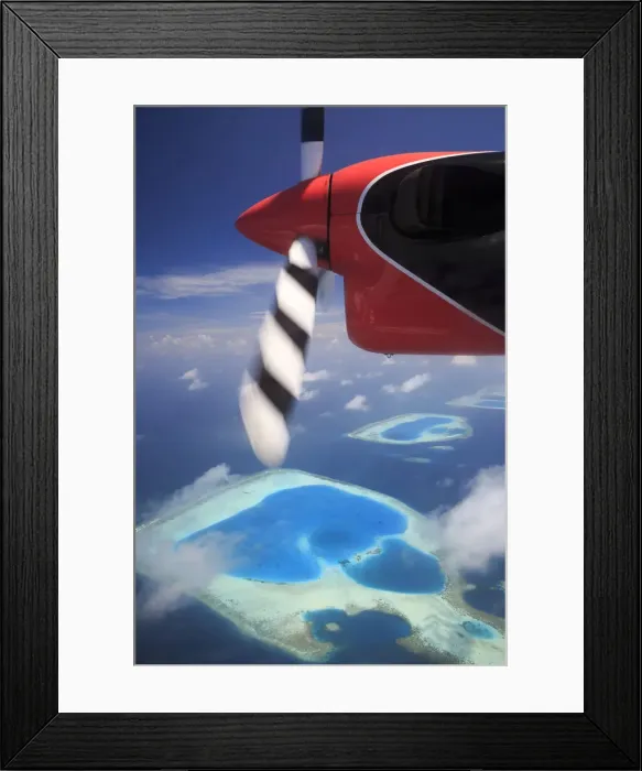 Framed Print : Aerial view of Maldives Atoll Framed Print : Aerial view of Maldives Atoll