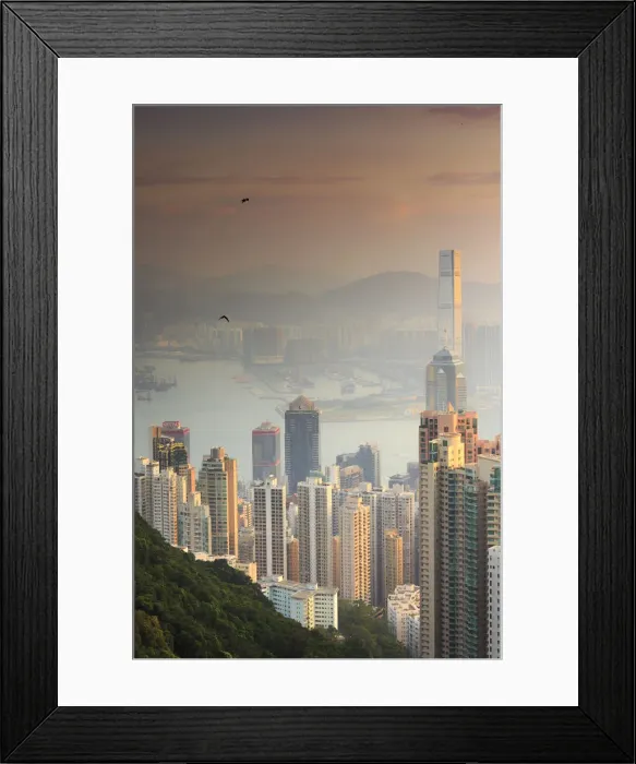 Framed Print : Victoria harbor, Hong Kong