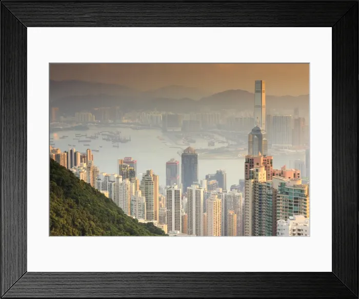 Framed Print : Victoria harbor, Hong Kong