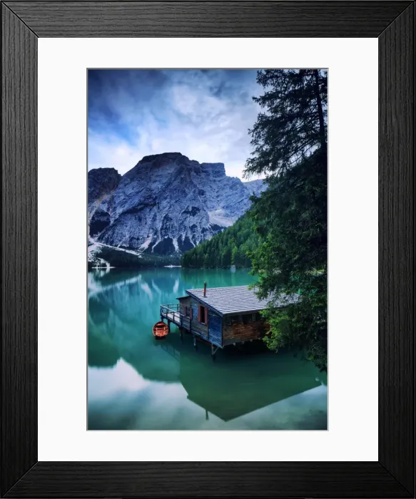 Framed Print : Braies lake Framed Print : Braies lake