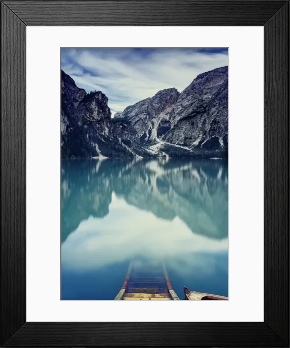 Framed Print : Braies lake