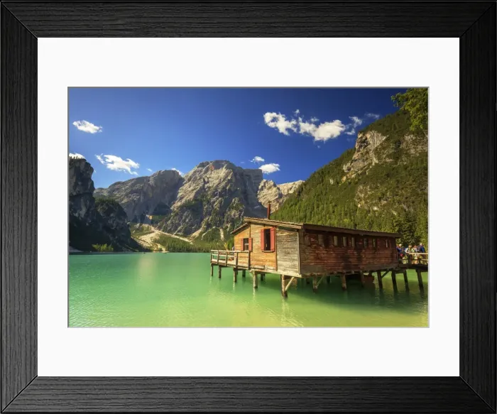 Framed Print : Braies lake