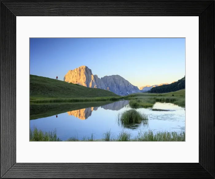 Framed Print : Sassolungo at dawn