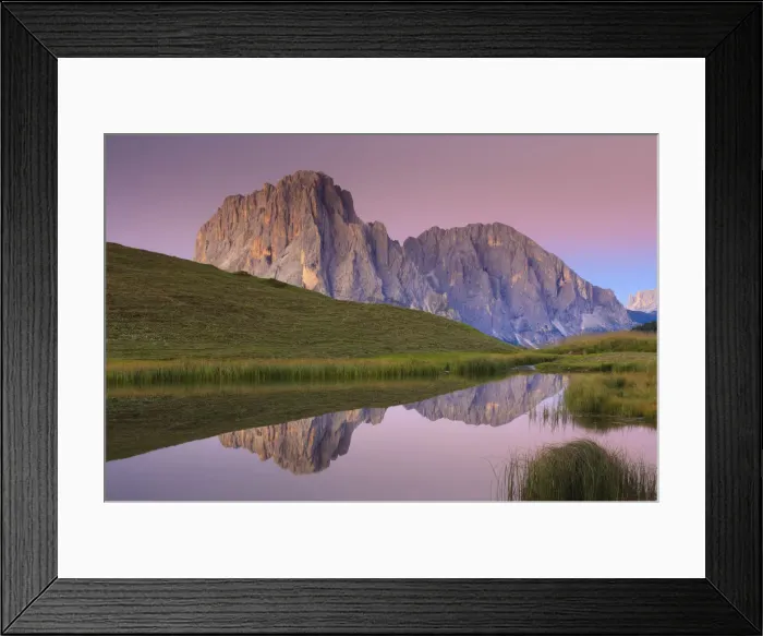 Framed Print : Sassolungo at dawn