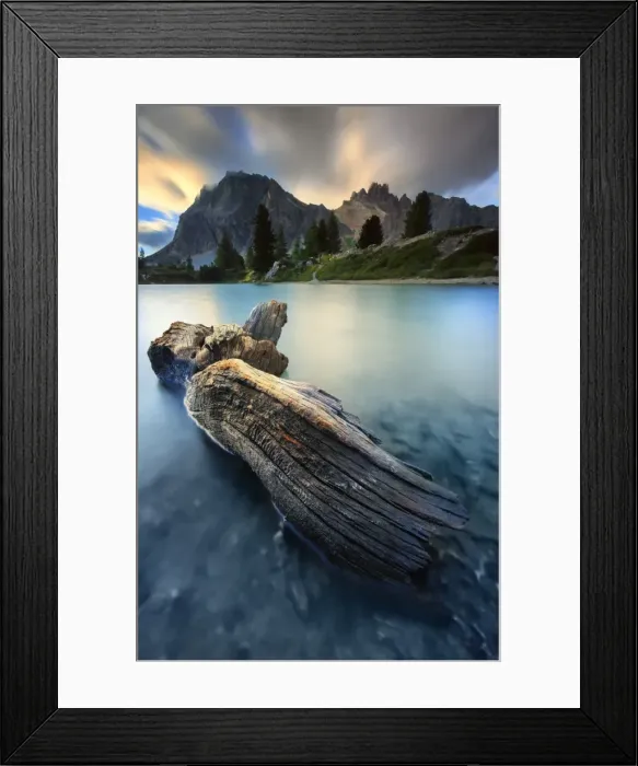 Framed Print : Lagazuoi reflecting in a pond