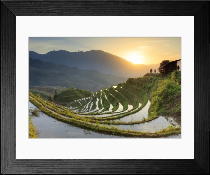 Framed Print : Long ji terrace
