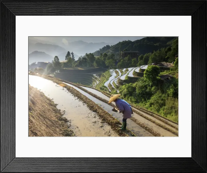 Framed Print : Long ji terrace Framed Print : Long ji terrace