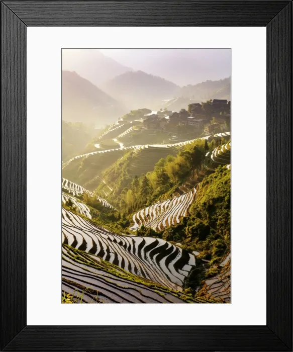 Framed Print : Long ji terrace Framed Print : Long ji terrace
