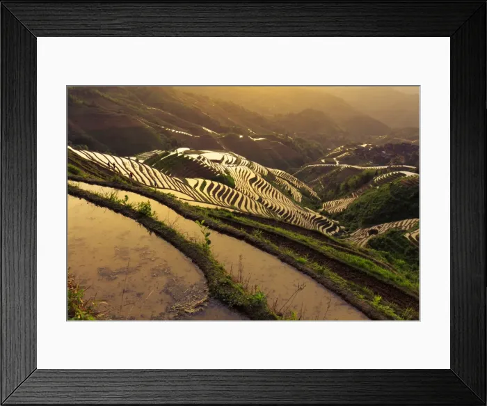 Framed Print : Long ji terrace