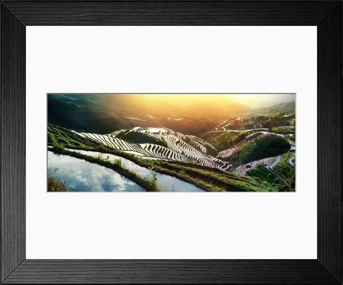 Framed Print : Long ji terrace