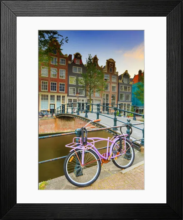 Framed Print : Bikes and Amsterdam canals Framed Print : Bikes and Amsterdam canals