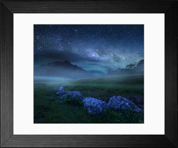 Framed Print : Starry night at Mt. John, located near Cradle Mountain-Lake St Clair, Tasmania, Australia Framed Print : Starry night at Mt. John, located near Cradle Mountain-Lake St Clair, Tasmania, Australia