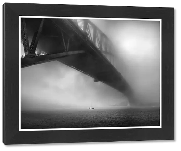 Alone in a Foggy day at Sydney Harbour Bridge, Sydney