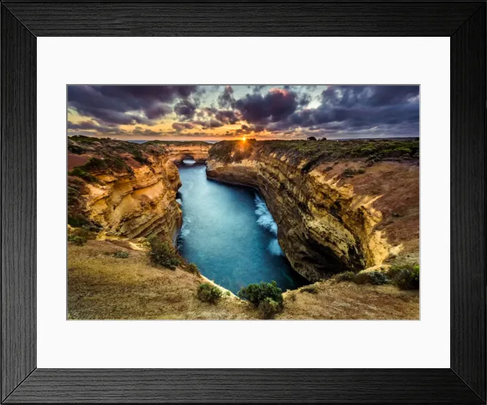 Framed Print : View to Muttonbird Island at Great ocean Road, Victoria