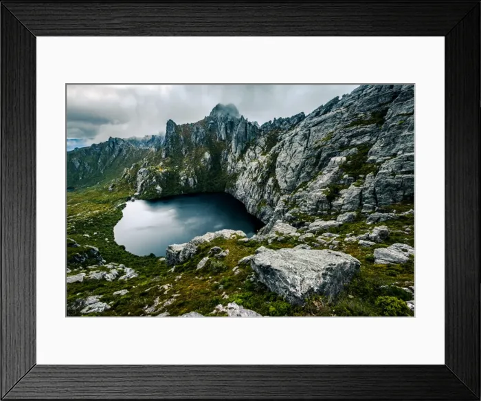 Framed Print : Square Lake in Western Arthurs, Southwest Tasmania Framed Print : Square Lake in Western Arthurs, Southwest Tasmania