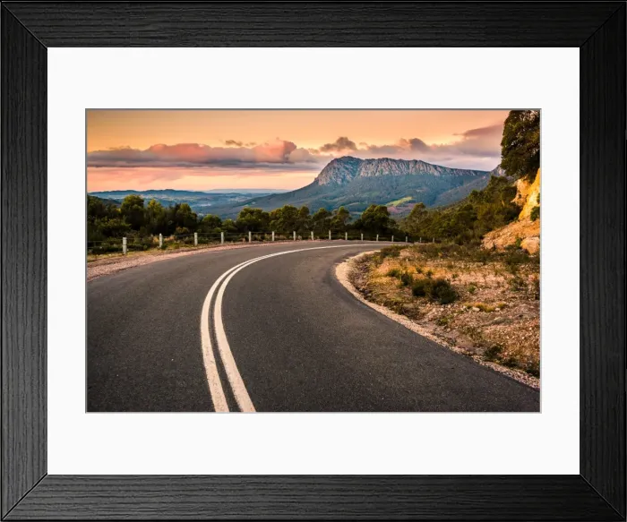 Framed Print : Olivers Rd and Mount Roland, Tasmania Framed Print : Olivers Rd and Mount Roland, Tasmania