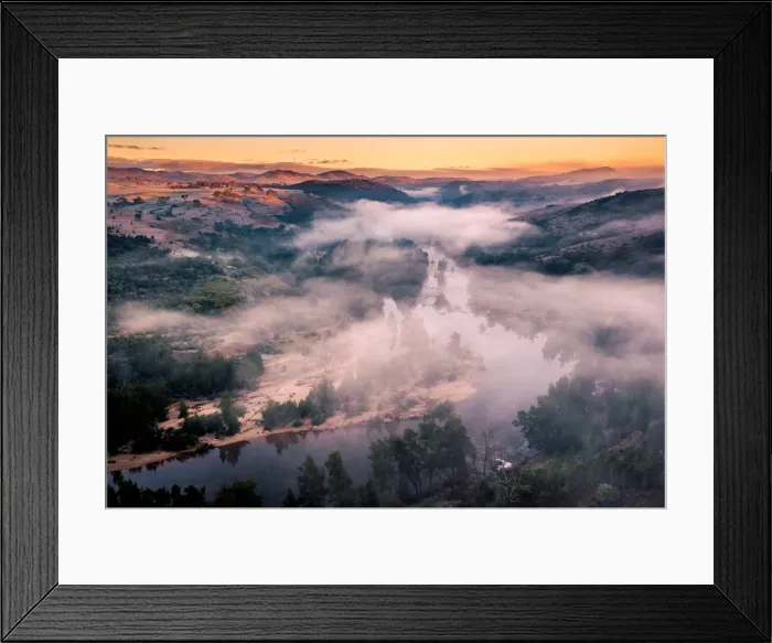 Framed Print : Sunrise over Murrumbridge River in Australian Capital Territory