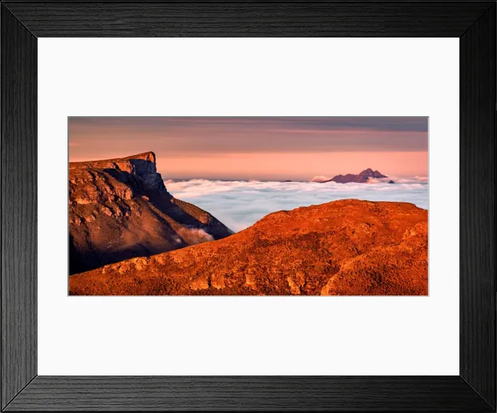 Framed Print : Sunrise at the top of Pyungoorup Peak