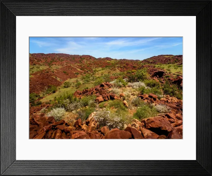 Framed Print : Burrup Peninsula Hills