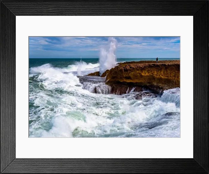 Framed Print : Quobba Blow Holes