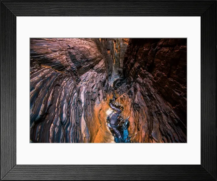 Framed Print : Slot Canyon at Karijini National Park