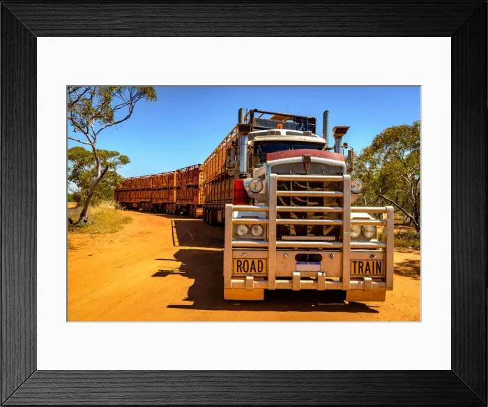Framed Print : Quad Australian Road Train Framed Print : Quad Australian Road Train