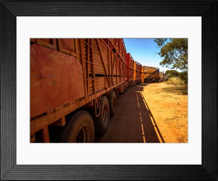 Framed Print : Quad Australian Road Train Framed Print : Quad Australian Road Train
