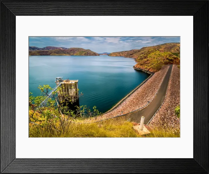 Framed Print : Lake Argyle Dam Wall Framed Print : Lake Argyle Dam Wall