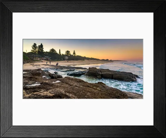 Framed Print : Sunset at Caves Beach inNew South Wales Framed Print : Sunset at Caves Beach inNew South Wales