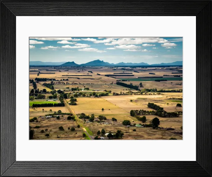 Framed Print : View from mt Rouse to the Grampinans Ranges, Victoria