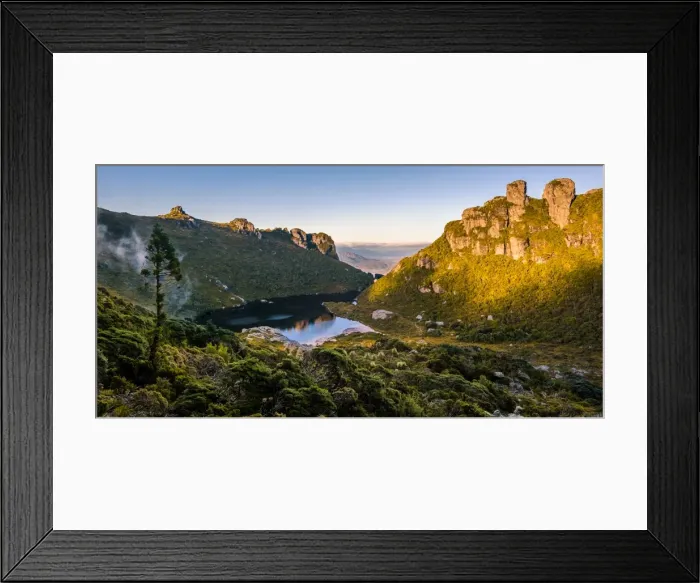 Framed Print : Lake Cygnus in Western Arthurs, Southwest Tasmania Framed Print : Lake Cygnus in Western Arthurs, Southwest Tasmania