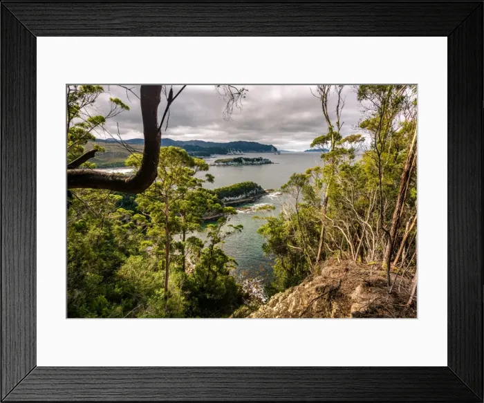 Framed Print : Hidden Bay at South West Cape trail, Southwest Tasmania Framed Print : Hidden Bay at South West Cape trail, Southwest Tasmania