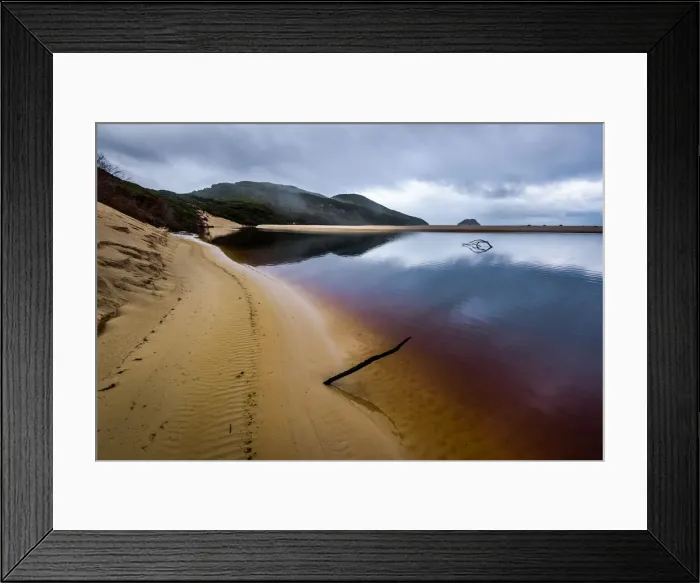 Framed Print : Milford Creek at Prion Bay, South Coast track, Southwest Tasmania Framed Print : Milford Creek at Prion Bay, South Coast track, Southwest Tasmania