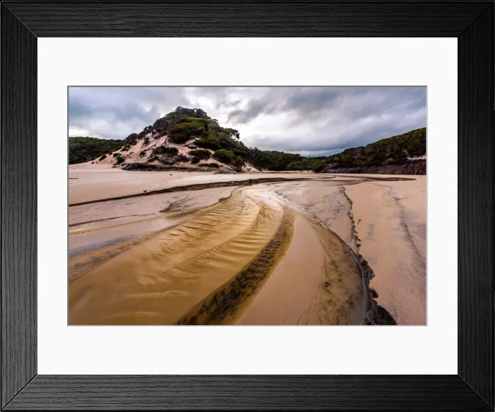 Framed Print : Osmiridium Beach at South Coast track, Southwest Tasmania