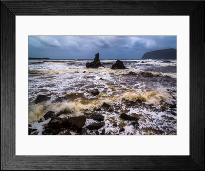 Framed Print : Rough seas Cox Bright at South Coast track, Southwest Tasmania Framed Print : Rough seas Cox Bright at South Coast track, Southwest Tasmania